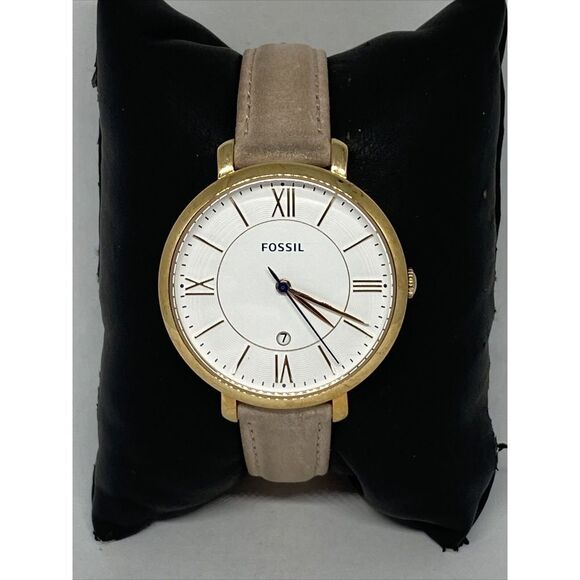 Fossil Jacqueline ES3988 Women's Blush Leather Analog Dial Quartz Watch MP369 - Picture 1 of 12